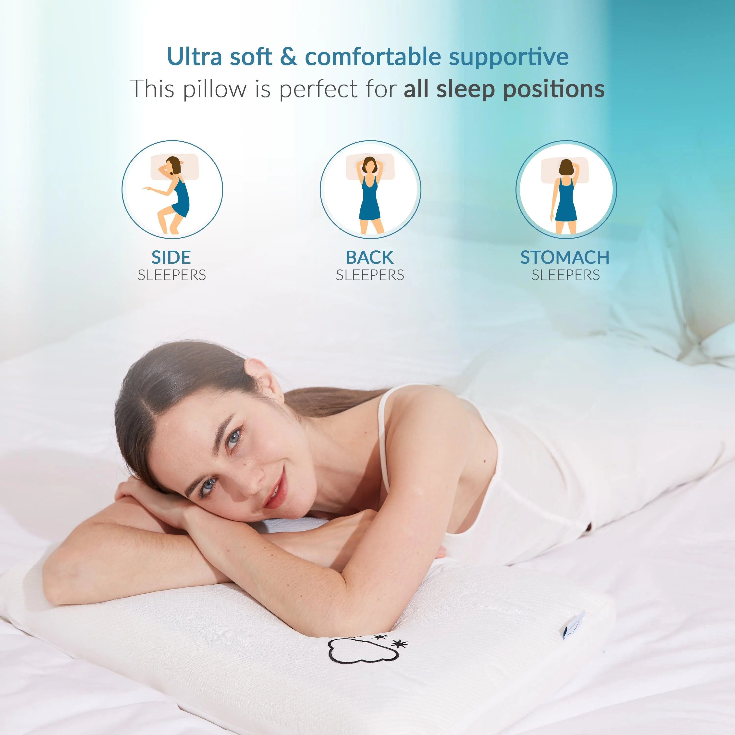 Belly sleep gel on sale memory foam pillow