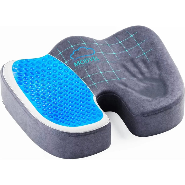 Seat Cushion And Lumbar Support Pillow For Office Chair, Memory