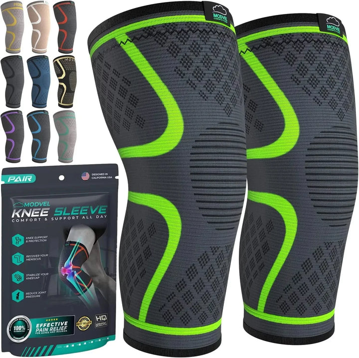2 Pairs of Total Knee Compression Sleeves – Knee Titans