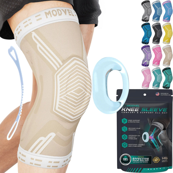 Knee Brace Gel Pad Compression Sleeve Support For Arthritis Joint Pain  Relief NM